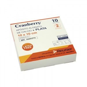 Apósito alginato de calcio+plata 10x10cm Cranberry