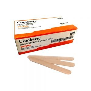 Bajalenguas de madera estéril Cranberry