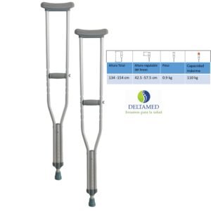 Par de muletas axilar de aluminio M202