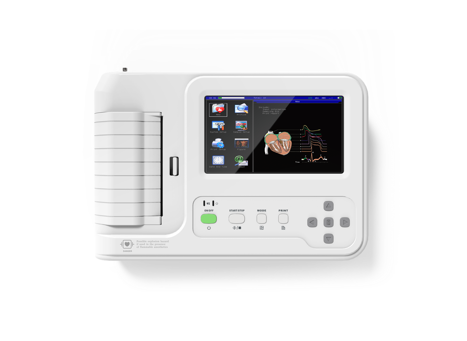 Electrocardiógrafo 6 derivadas 600g Contec - Deltamed