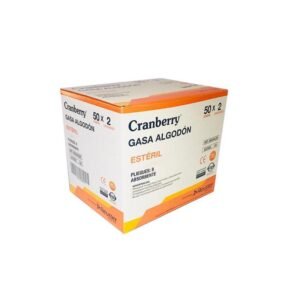 Gasa algodón 10x10 estéril Cranberry