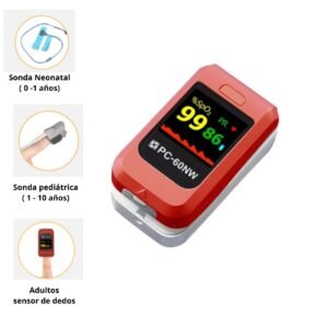 Oxímetro de adulto con sensor pediátrico y neonatal PC-60NW Creative Medical