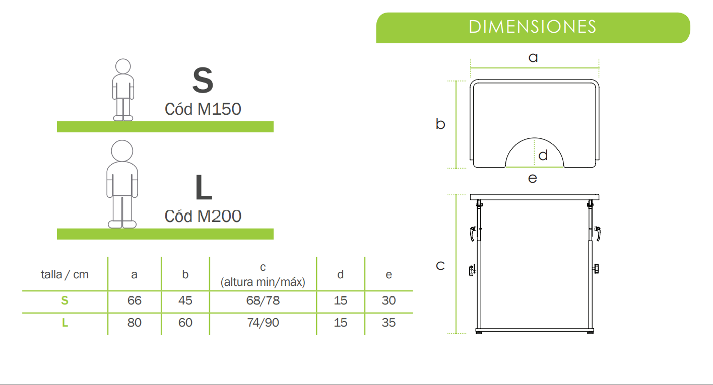 Mesa con escotadura y regulación - Imagen 2