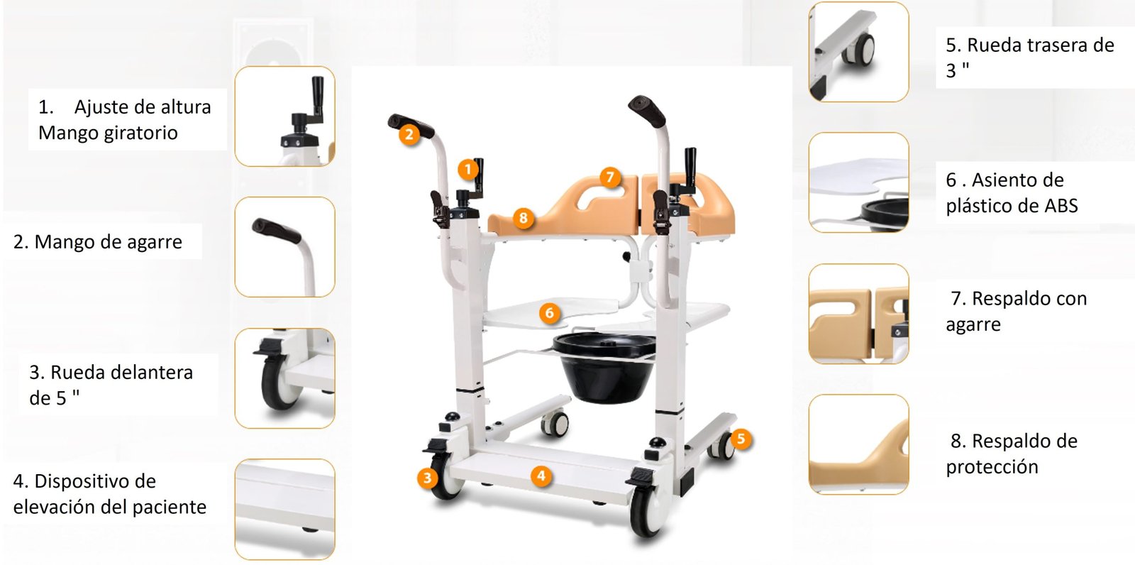 SILLA DE TRANSFERENCIA MULTIUSO DELTA01D