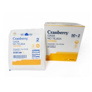 Gasa estéril no tejida caja x 50 sobres Cranberry - 10 x 10cm