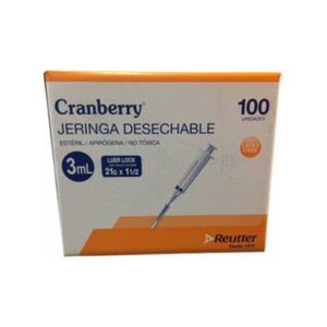 Jeringa 3 cc lock c/a 21 x 1 1/2 Cranberry