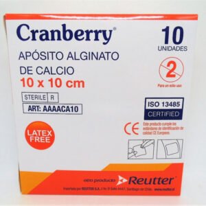 Apósito alginato de calcio 10x10cm Cranberry