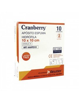Apósito espuma hidrófila 10x10 Cranberry