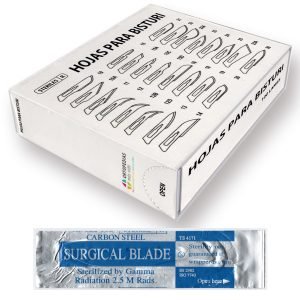 Hoja bisturí surgical blades caja 100 unidades de acero inoxidable. 