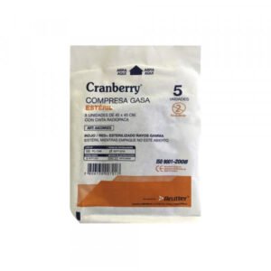 Compresa de gasa esteril 45 x 45 5 unid cranberry