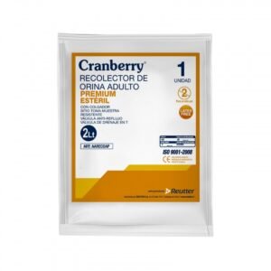 Bolsa recolector de orina 2lt premium Cranberry